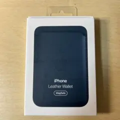 Apple iPhone Leather Wallet MagSafe ネイビー