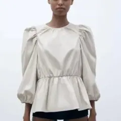 ZARA ザラ　ブラウス　パフスリーブトップス