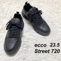 ecco レザースニーカー Street 720 GORE-TEX 黒 23.5