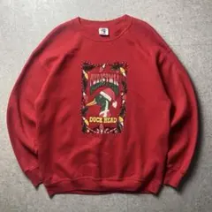 DUCK HEAD 90s USA製　アニマル　アヒル　クリスマス　赤　XL
