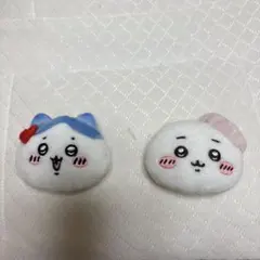 ちいかわ ぬいぐるみ顔バッジ ２種　 ちぃかわ&ハチワレ