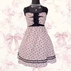 y2k axes femme リボン ドット ワンピ バレエコア ウィッシュコア