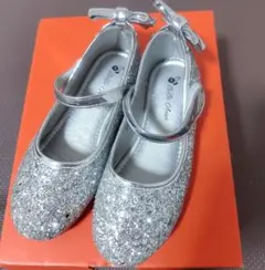 シルバー グリッター フォーマルシューズ