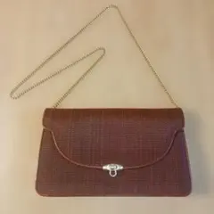 ホースヘア レッド ショルダーバッグ