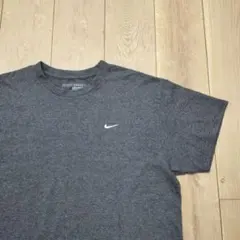 US古着Tシャツ ナイキ ナイキ ワンポイントロゴスウッシュロゴ刺繍 グレー L