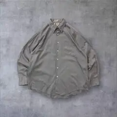 【Croft&Barrow】ヘリンボーンツイル長袖シャツXLメンズグレーUS輸入