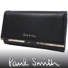 ポールスミス 黒 ブラック ヘイジートリム2シリーズ 4連レディースキーケース