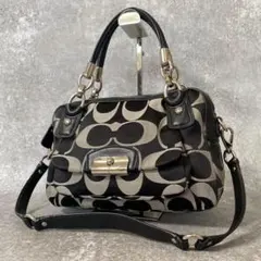 COACH コーチ ミニ レーン トップハンドル シグネチャー ハンドバッグ 