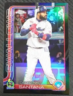topps chrome 2025 ヤクルト d.サンタナ 10 シリ ブラック