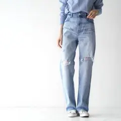 ヤヌーク　Lea 22 YANUK ヤヌークデニム Lea ボーイズストレート 22インチ - メルカリ