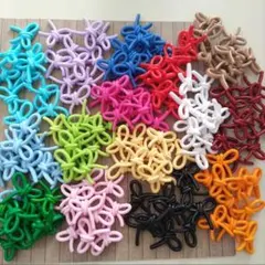 リボンのビーズ　プラスチック製　150個　難あり含む