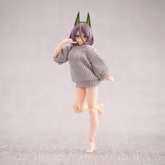 Cグレー 1/12スケールドール服 クルーネックセーター メガミデバイス蝸之殻