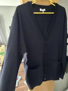 Whisel ネイビー Vネックカーディガン Lサイズ