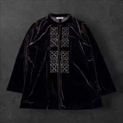 HIROKO BIS ベロア 刺繍 スタンドカラージャケットのサムネイル