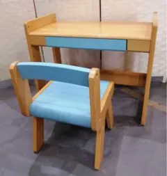 子ども用デスク＆チェアKidzoo キッズー スタディーセット　ミントブルー