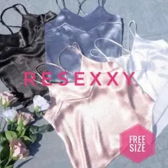 RESEXXY☆サテンキャミソール　ブラックキャミソール☆FREEのサムネイル