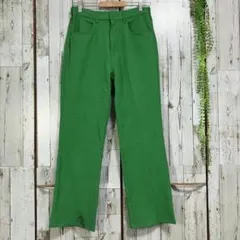 ☆WEGO☆パンツ ワイド セミフレア ストレート グリーン M ストレッチ