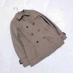 KN0508【ヒューマンウーマン】トレンチコート【2】ショート丈 脱着ライナー付