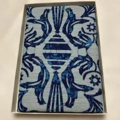 テーブルセンター　テーブルランナー　棚マット　シェルフマット　花柄 青　ネイビー