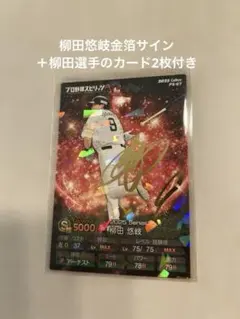 柳田悠岐 プロ野球スピリッツA 金箔サイン入りカード　カルビー