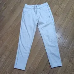 ホワイトキルティングパンツ レディース裏起毛