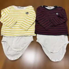 プチバトー PETIT BATEAU カットソー 24m 2枚セット