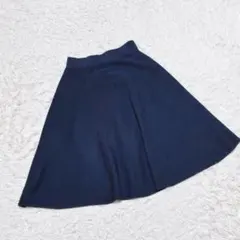 【Rope Eternal】ニットフレアスカート ウエストゴム ネイビー 38⁠のサムネイル