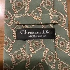 【Christian Dior Monsieur】　ネクタイ グリーン