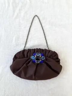 Santi アンティークブローチ 2way クラッチ パーティー バッグ