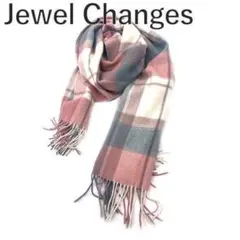 ジュエルチェンジズ Jewel Changes ストール チェック 大判 ピンク