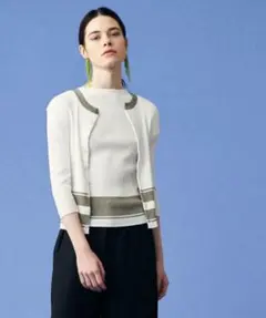 GALERIE VIE ギザコットンリブ クルーネックカーディガンのサムネイル