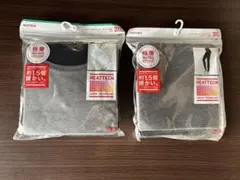 HEATTECH 極暖 3XL クールネック レギンス ダークグレー　セット