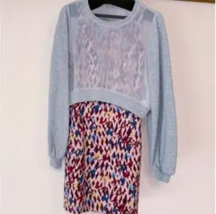 リリーブラウン＊フラワータイトワンピース＆トップスセット