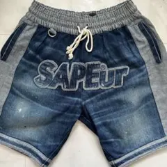 SAPEur サプール デニム バスケットショーツ ハーフパンツ⁠ L 希少品 SAPEur サプール デニム バスケットショーツ ハーフパンツ⁠ L 希少品