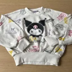 Kuromi 長袖トレーナー 総柄 110cm