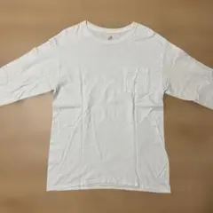Hanes 長袖 ポケットTシャツ ホワイト Mサイズのサムネイル