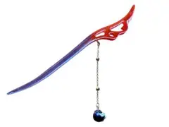 レジン ハンドメイド簪④ 薄紫・赤