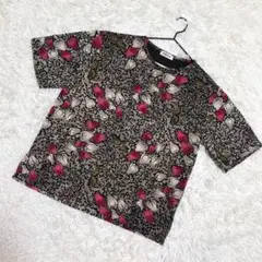 NEIVIAN✨美品　tシャツ　蕾柄半袖　ヴィンテージ　レトロ　（M〜L）