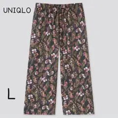 UNIQLO ユニクロ コットンリラコ ハーフパンツ 花柄【L】