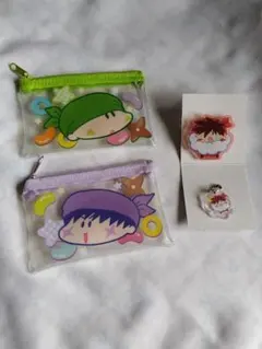 ミルモでポン ヤシチ　サスケ　ハンゾー アクリルスタンド　フラットポーチ