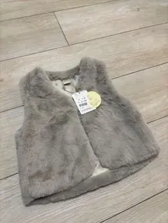 バースデー グレー ファーベスト 95cm タグ付き新品未使用