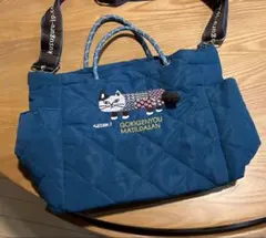 Kusuguru Japan 猫刺繍 キルティング ハンドバッグ