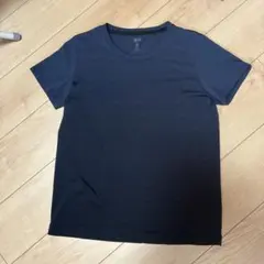 ユニクロ　ドライEXクルーネックT 半袖Tシャツ　ネイビー　紺　L