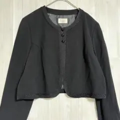 アリスバーリー　フォーマル ノーカラージャケット　黒　11 / L