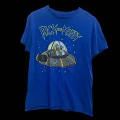 US古着 人気 リックアンドモーティ 宇宙船デザイン Tシャツ M