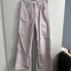 UNIQLO JEANS 薄いピンク ストレートデニム