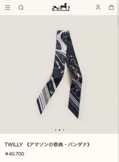 エルメス ツイリー スカーフ アマゾンの祭典 バンダナ ネイビー