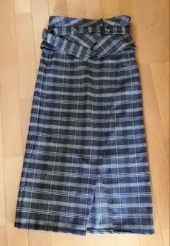 MAJESTIC LEGONチェック柄タイトロングスカート