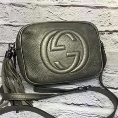 グッチ✨ソーホー ディスコ カメラ・ショルダーバッグ フリンジ シボ革 