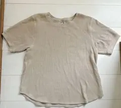 ユニクロ　ワッフルTシャツ（ベージュ）